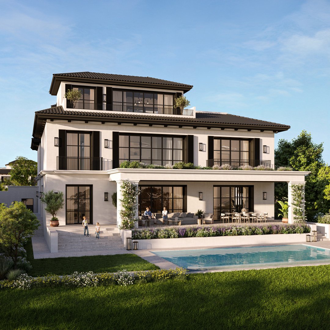 Large Hudayriyat villa and pool in daylight